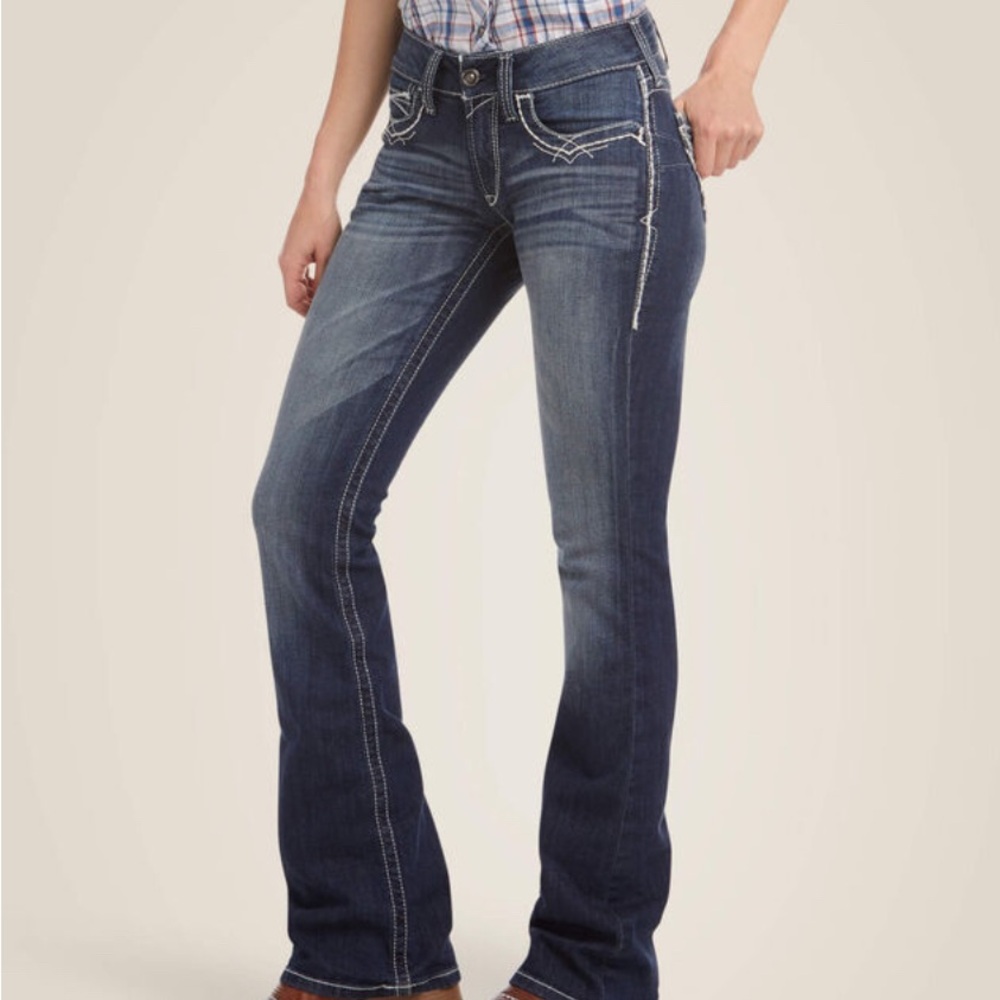 Ariat Mid Rise Stretch Entwined Boot Cut Jean